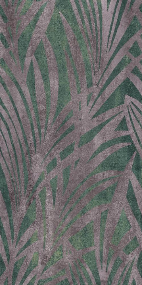 Kuviollinen koristesuurlaatta ABK Wide&Style Jungle Green, 160x320 cm, 6 mm, matta