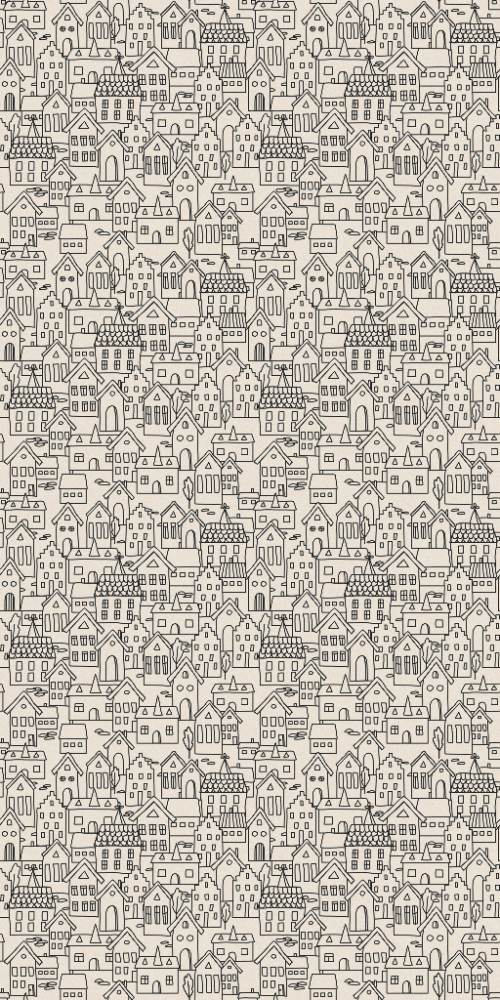 Kuviollinen koristesuurlaatta ABK Wide&Style Paint the House, 160x320 cm, 6 mm, matta