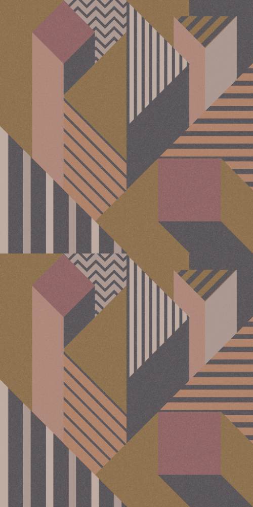 Kuviollinen koristesuurlaatta ABK Wide&Style Perspective Brown, 160x320 cm, 6 mm, matta