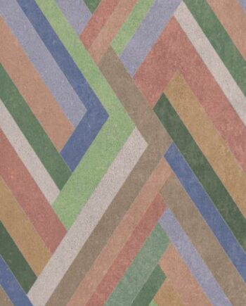 Kuviollinen koristesuurlaatta ABK Wide&Style Blocks Sage, 120x280 cm, 6 mm, matta