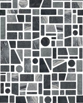Kuviollinen koristesuurlaatta ABK Wide&Style Incertum Dark, 120x280 cm, 6 mm, matta