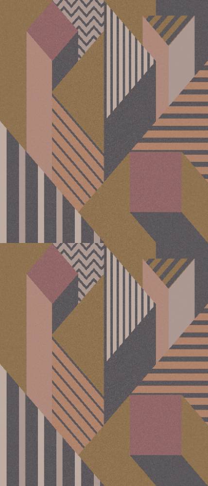 Kuviollinen koristesuurlaatta ABK Wide&Style Perspective Brown, 120x280 cm, 6 mm, matta
