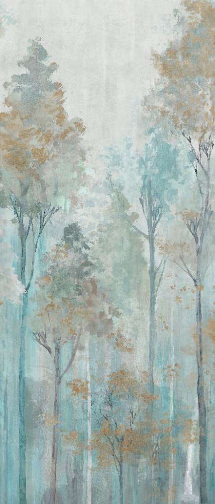 Kuviollinen koristesuurlaatta ABK Wide&Style Trees Ivory A, 120x280 cm, 6 mm, matta