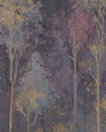 Kuviollinen koristelaatta ABK Wide&Style Trees Purple A, 120x240 cm (4 x 60x120 cm), 8,5 mm, matta