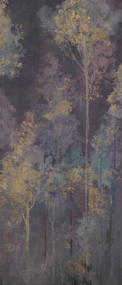Kuviollinen koristesuurlaatta ABK Wide&Style Trees Purple B, 120x280 cm, 6 mm, matta