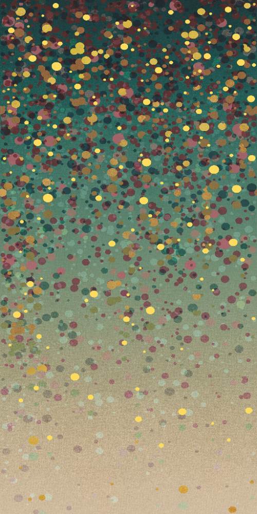Kuviollinen koristesuurlaatta ABK Wide&Style Confetti Green A, 160x320 cm, 6 mm, matta