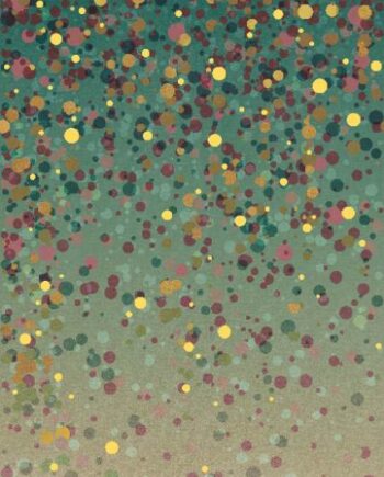 Kuviollinen koristesuurlaatta ABK Wide&Style Confetti Green A, 120x280 cm, 6 mm, matta