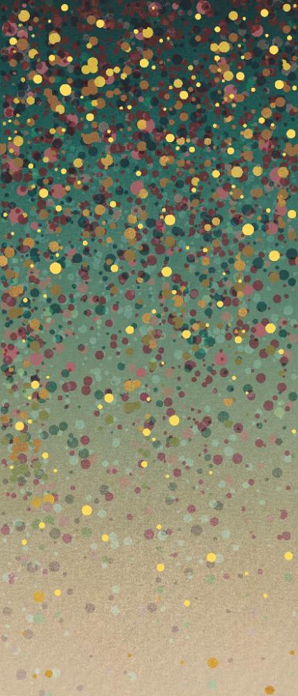 Kuviollinen koristesuurlaatta ABK Wide&Style Confetti Green A, 120x280 cm, 6 mm, matta