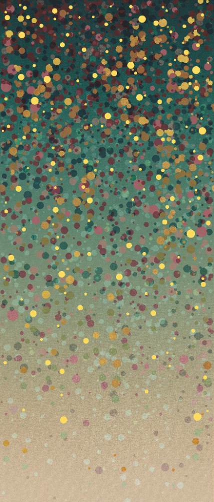 Kuviollinen koristesuurlaatta ABK Wide&Style Confetti Green B, 120x280 cm, 6 mm, matta