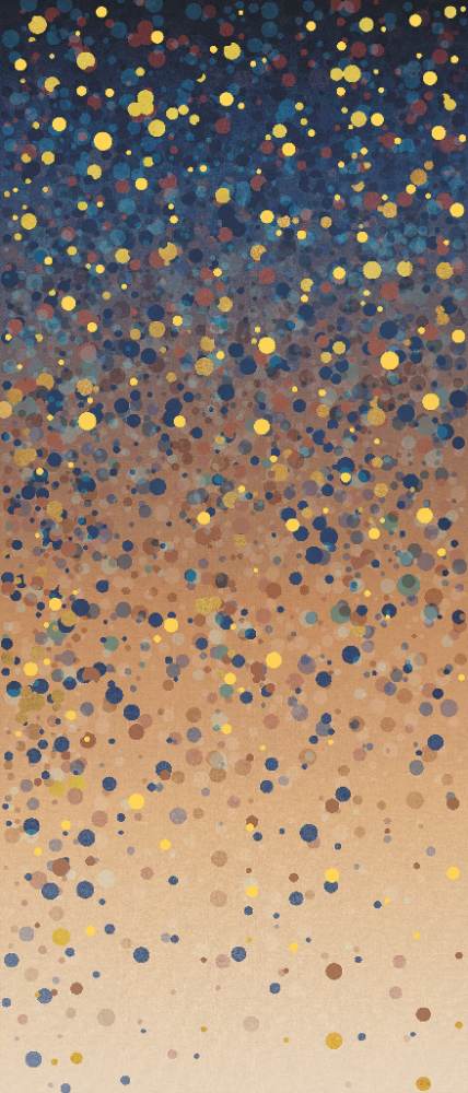 Kuviollinen koristesuurlaatta ABK Wide&Style Confetti Blue A, 120x280 cm, 6 mm, matta