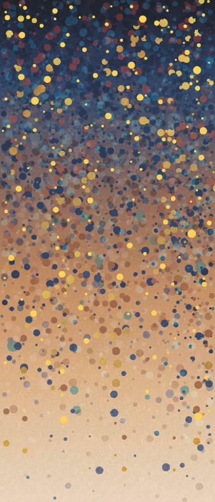 Kuviollinen koristesuurlaatta ABK Wide&Style Confetti Blue B, 120x280 cm, 6 mm, matta
