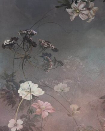 Kuviollinen koristesuurlaatta ABK Wide&Style Country Flowers Pink A, 160x320 cm, 6 mm, matta