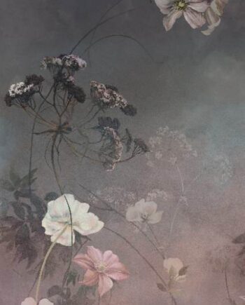 Kuviollinen koristesuurlaatta ABK Wide&Style Country Flowers Pink A, 120x280 cm, 6 mm, matta