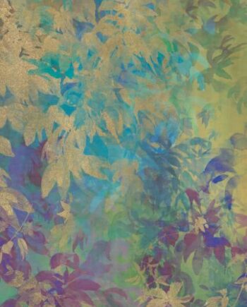 Kuviollinen koristesuurlaatta ABK Wide&Style Foliage Yellow A, 120x280 cm, 6 mm, matta