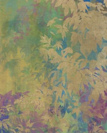 Kuviollinen koristesuurlaatta ABK Wide&Style Foliage Yellow B, 120x280 cm, 6 mm, matta