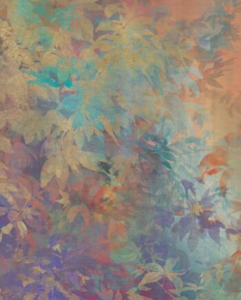 Kuviollinen koristesuurlaatta ABK Wide&Style Foliage Orange A, 160x320 cm, 6 mm, matta