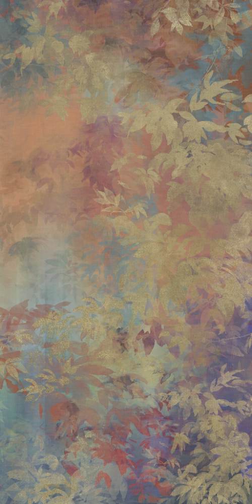 Kuviollinen koristesuurlaatta ABK Wide&Style Foliage Orange B, 160x320 cm, 6 mm, matta