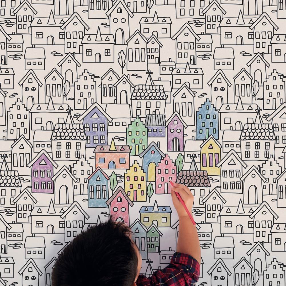 Kuviollinen koristesuurlaatta ABK Wide&Style Paint the House, 160x320 cm, 6 mm, matta