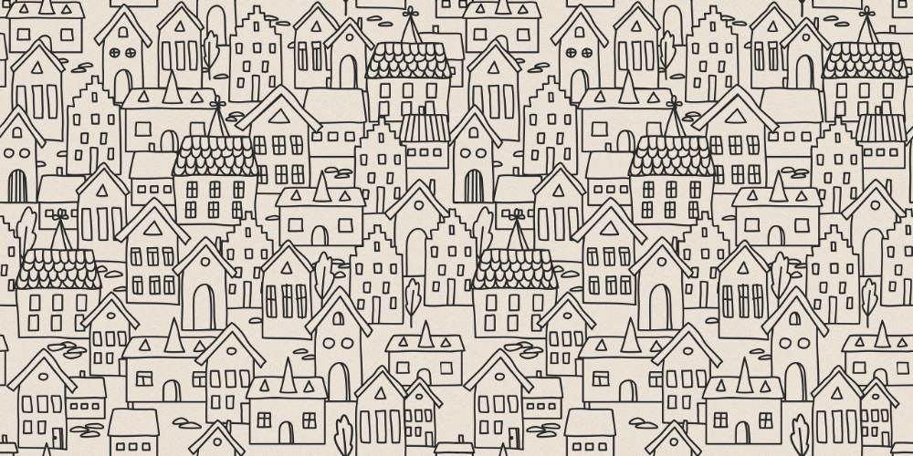 Kuviollinen koristelaatta ABK Wide&Style Paint the house, 60x120 cm, 7 mm, matta
