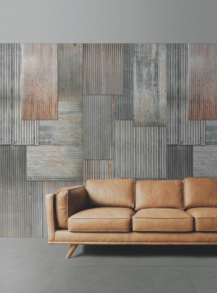 Kuviollinen koristelaatta ABK Wide&Style Metal, 60x120 cm, 6 mm, matta