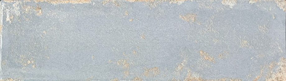 Kulunud servadega läikiv keraamiline seinaplaat Dune Antiga Azul, 6,9x24 cm, 9 mm, sinine