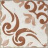 189209-1 Valencia hüdroplaadi mustriga portselanplaat Dune Antiga Barraquetes Teja, 20x20 cm, 9 mm, telliskivipunane