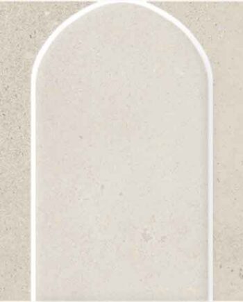 Betonikuvioinen mosaiikkilaatta Tau Detroit White Arco, 43,7x14,3 cm, valkoinen