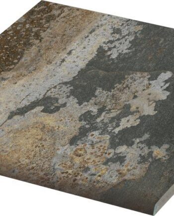 Ümardatud servaga kiltkivi imitatsiooniga portselanplaat (bullnose) Dune Ardesia Multicolore Bullnose, 14,7x14,7 cm, 8 mm, mitmevärviline, R12