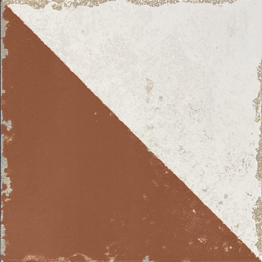 Valencia hüdroplaadi mustriga portselanplaat Dune Antiga Cabanyal Teja, 20x20 cm, 9 mm, telliskivipunane