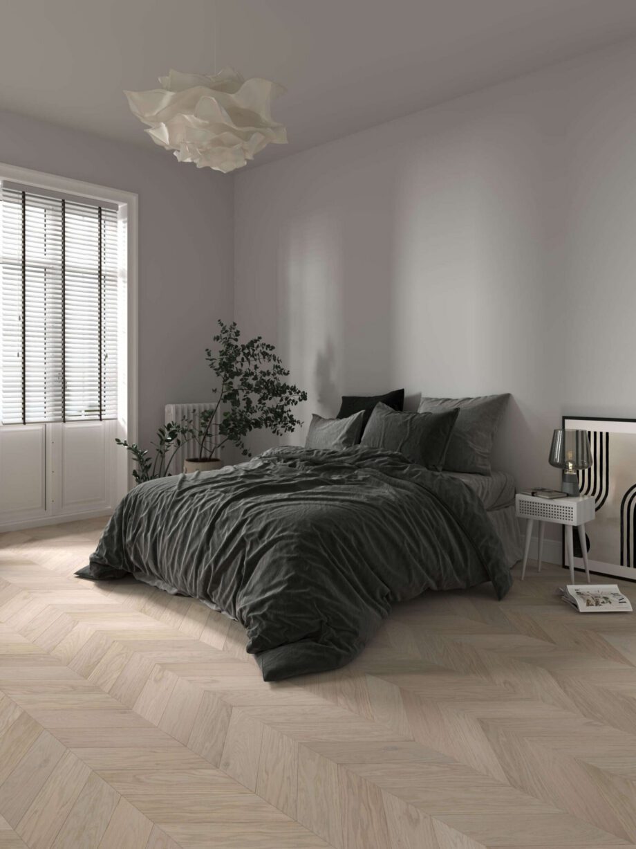 Chevron tammiparketti Esta AB Pearl erittäin mattalakattu – 3