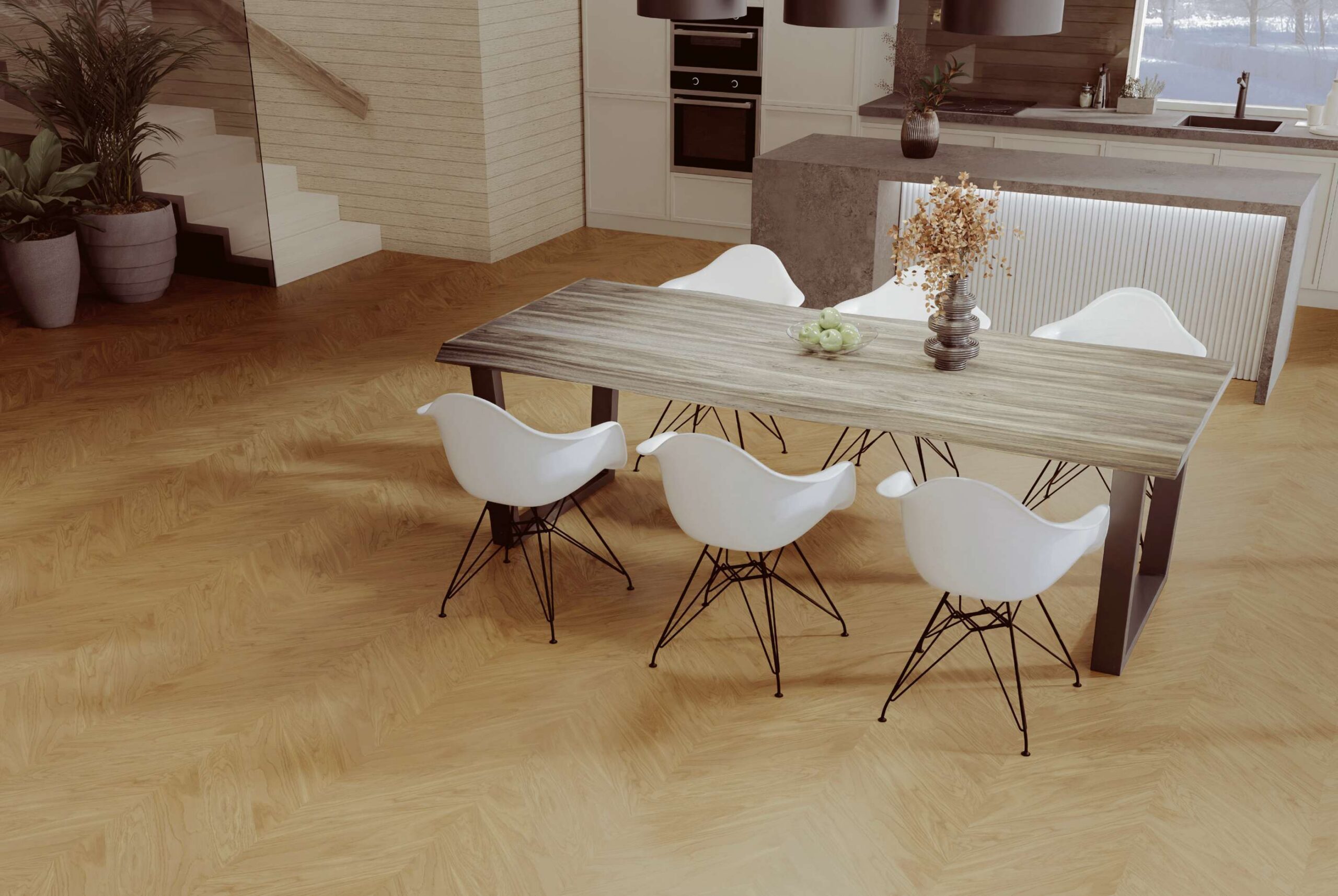 Chevron tammiparketti Esta Nova Eco Elite erittäin mattalakattu – 3