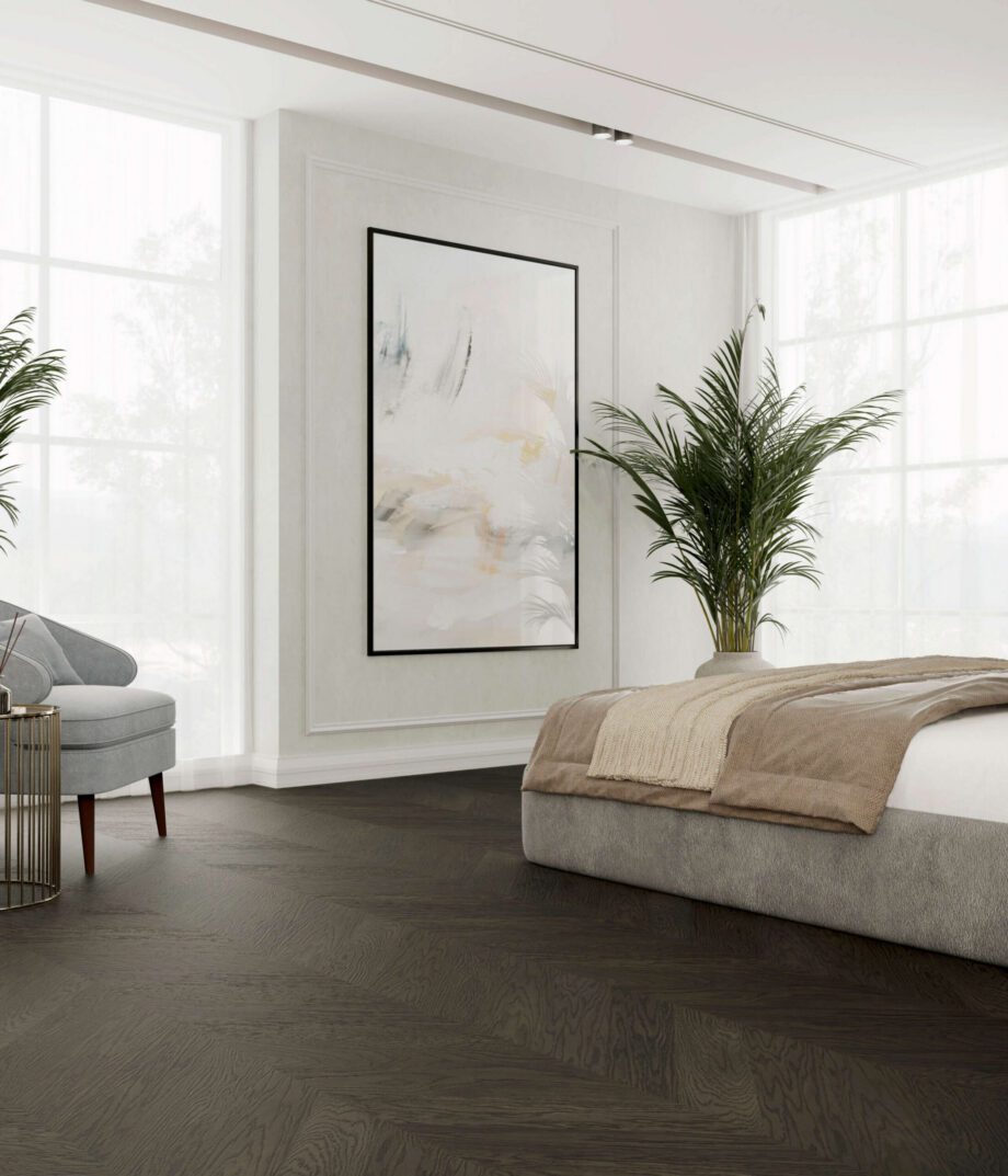 Chevron tammiparketti Esta Nova Eco Elite Lava Grey UV-öljytty – 3