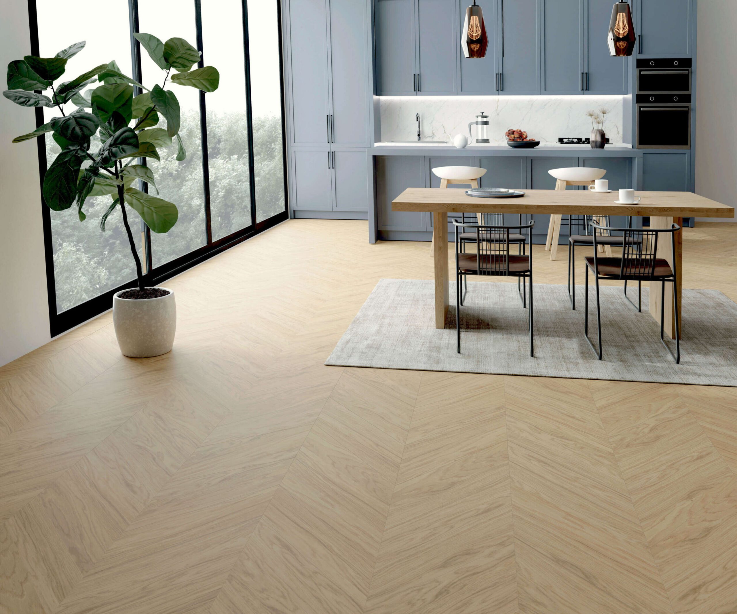 Chevron tammiparketti Esta Nova Eco Elite Pure Line erittäin mattalakattu – 3