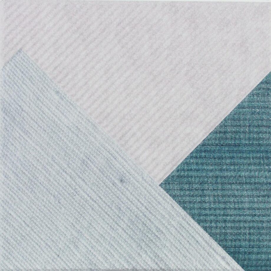 Triibulise 3D reljeefiga keraamiline seinaplaat Dune Stripes Mix Denim, 25x25 cm, 10 mm, teksasinine