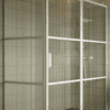 Suihkunurkka Hietakari Bläk 761 Tokyo, valkoinen kehys, Reeded-lasi