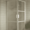 Suihkunurkka Hietakari Bläk 762 Tokyo, valkoinen kehys, Reeded-lasi