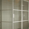 Suihkunurkka Hietakari Bläk 763 Tokyo, valkoinen kehys, Reeded-lasi