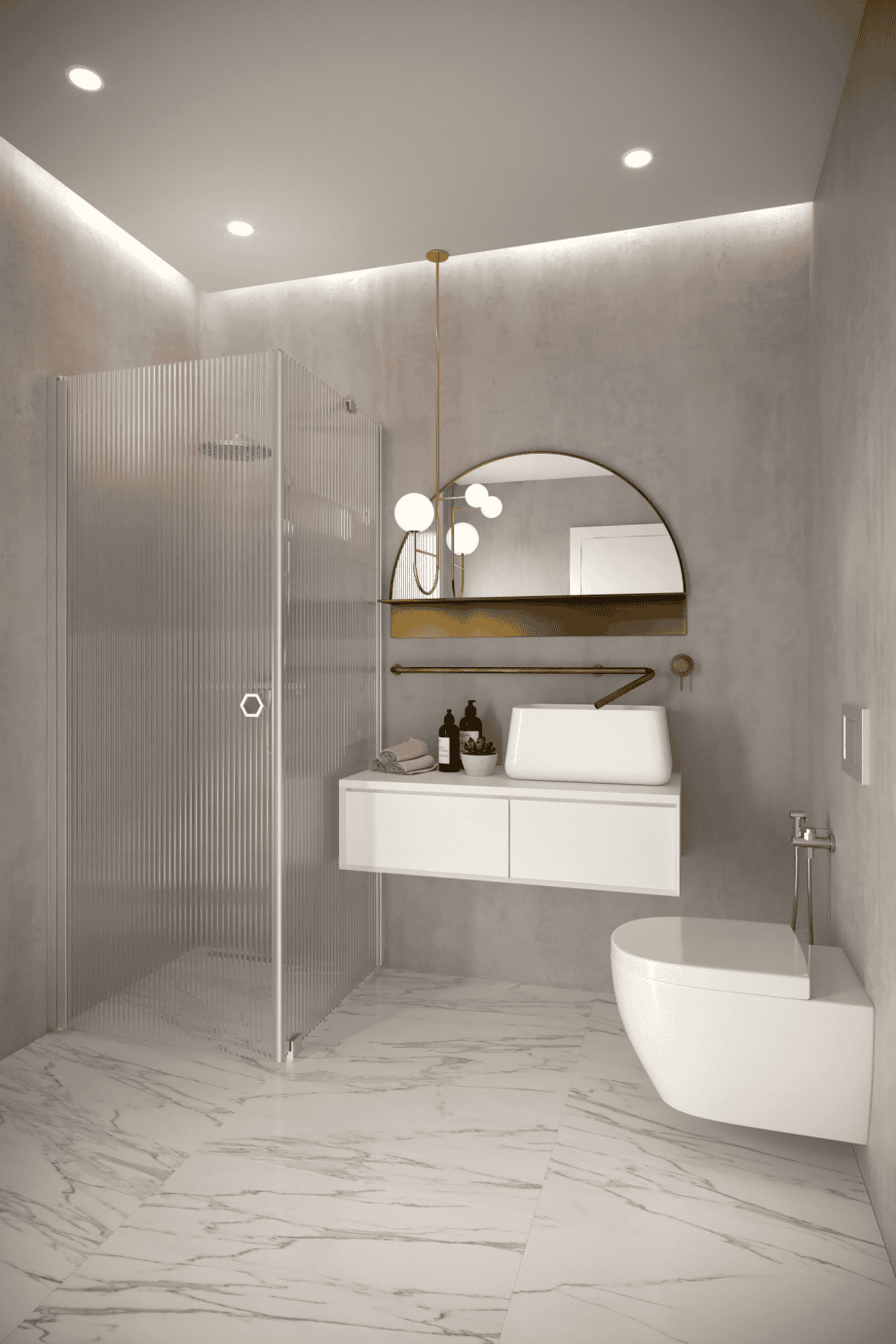 Suihkunurkka Hietakari Forma 368, alumiinikehys, Reeded-lasi