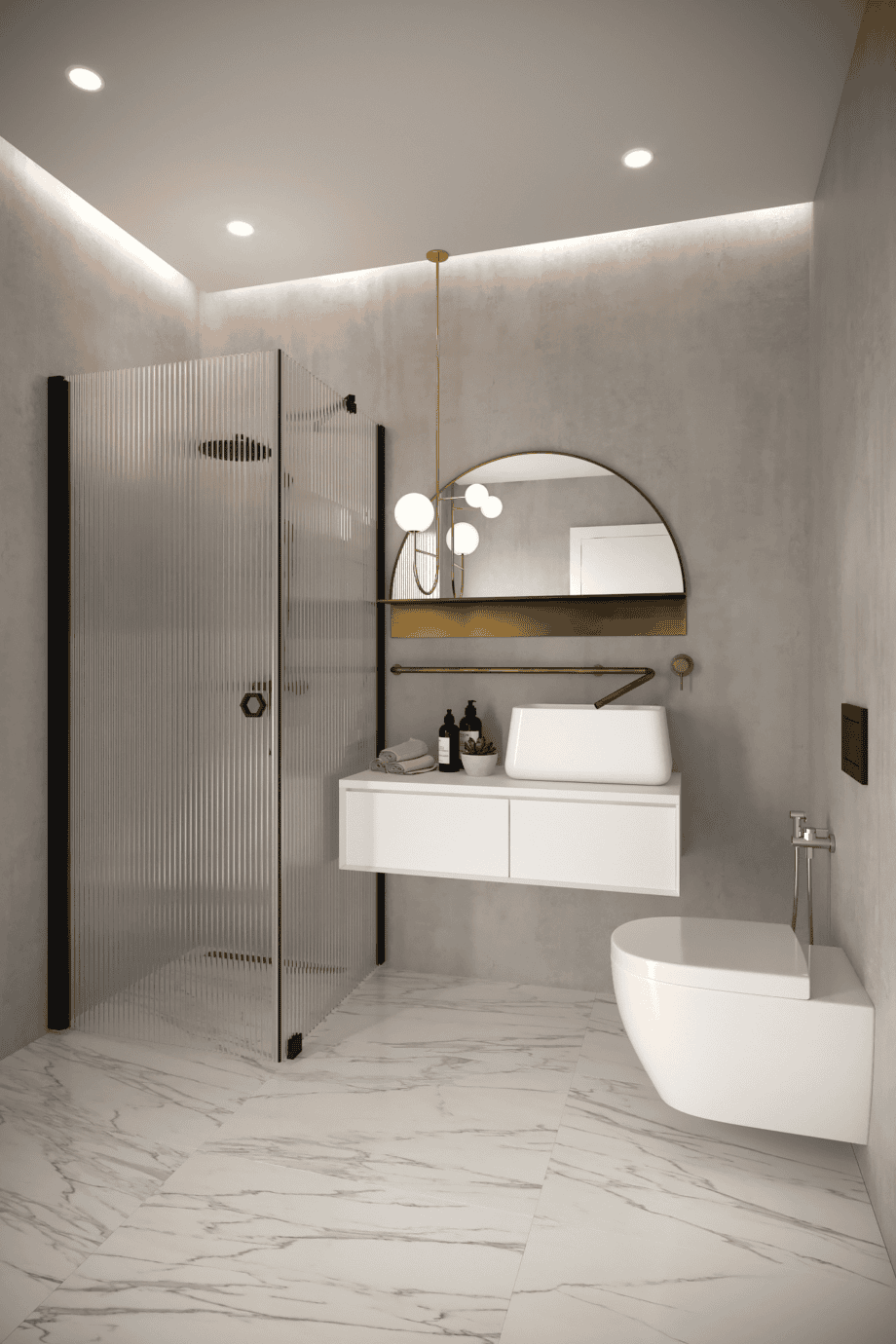 Suihkunurkka Hietakari Forma 368, musta kehys, Reeded-lasi