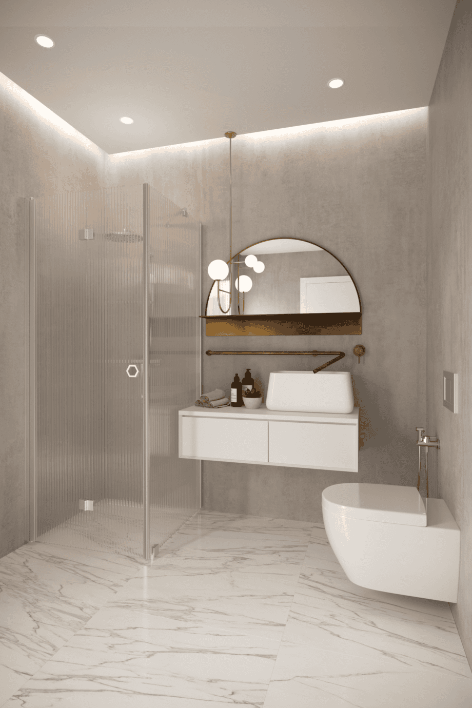 Suihkunurkka Hietakari Forma 369, alumiinikehys, Reeded-lasi