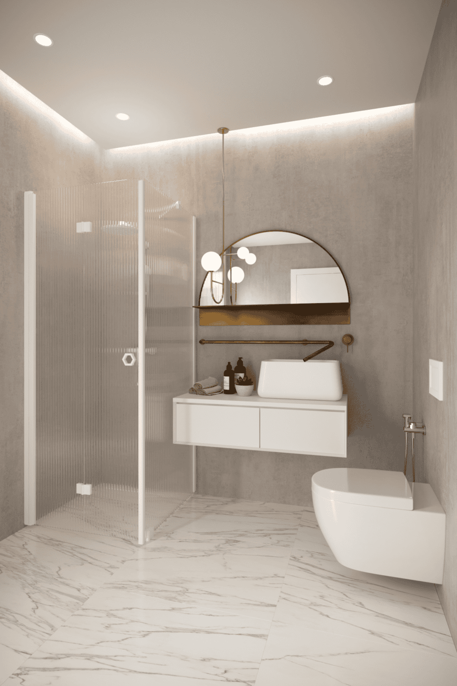 Suihkunurkka Hietakari Forma 369, valkoinen kehys, Reeded-lasi