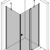 Suihkunurkka Hietakari Forma 370 – 3D-piirros