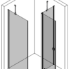 Suihkunurkka Hietakari Forma 370 – 3D-piirros 2