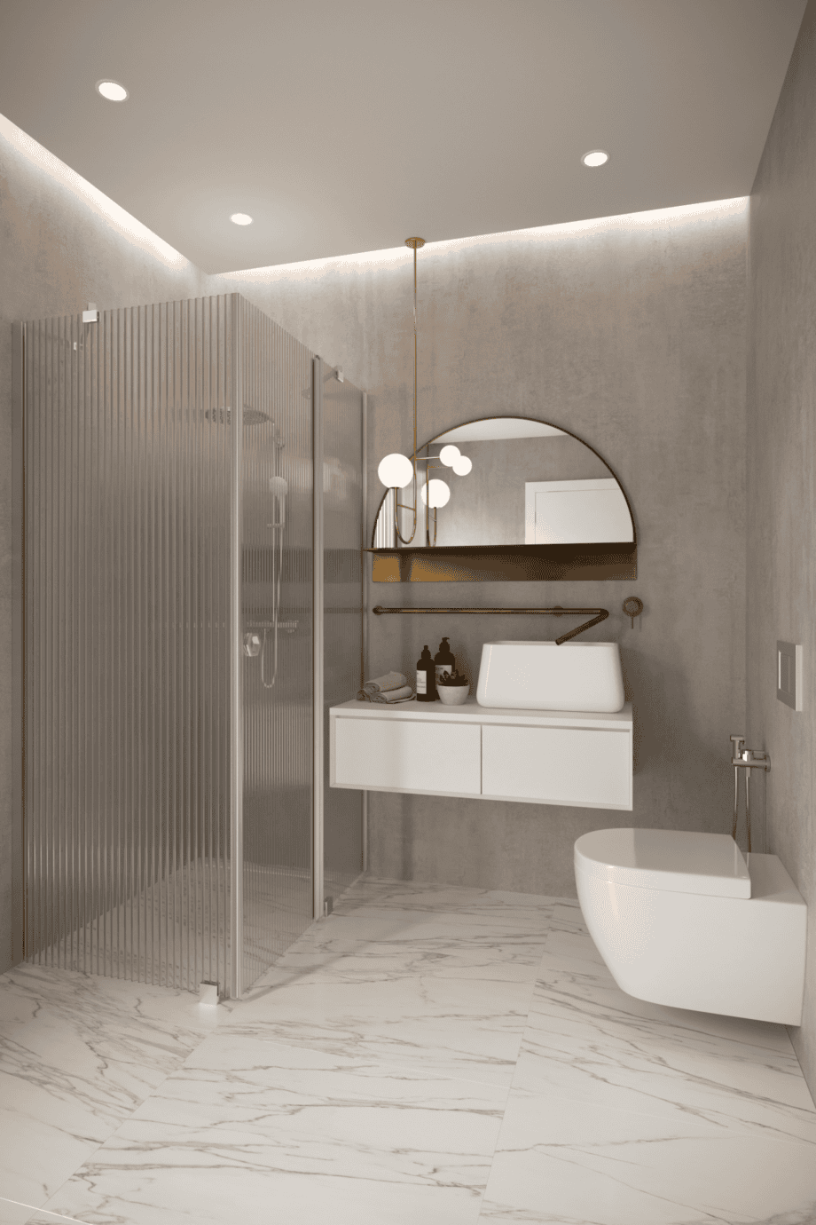 Suihkunurkka Hietakari Forma 370, alumiinikehys, Reeded-lasi