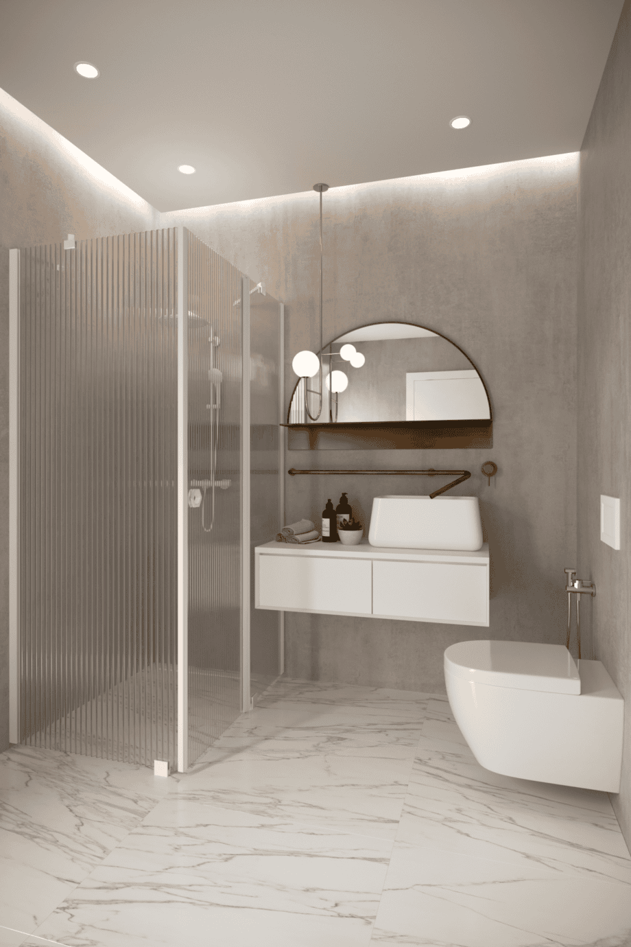 Suihkunurkka Hietakari Forma 370, valkoinen kehys, Reeded-lasi