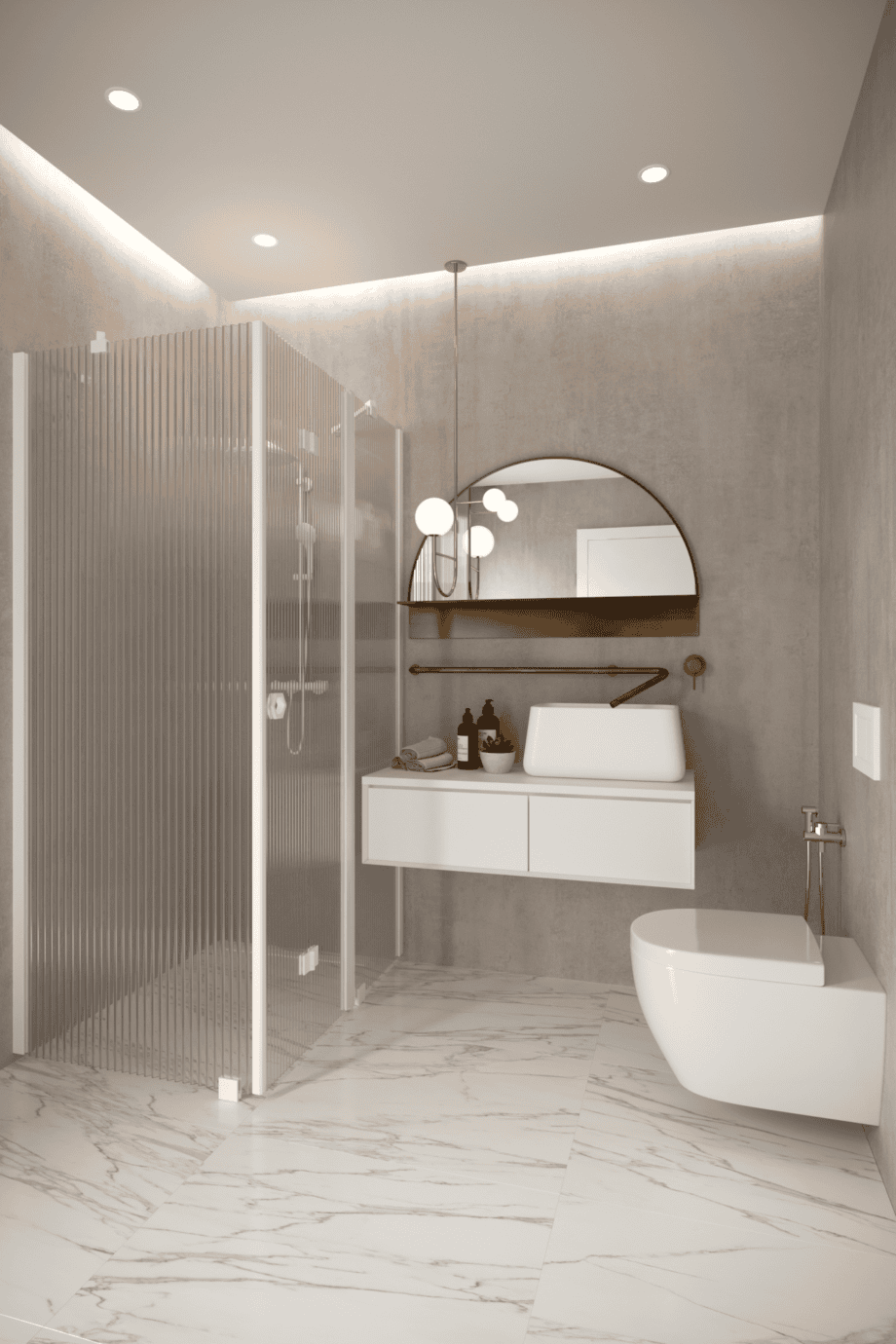 Suihkunurkka Hietakari Forma 371, valkoinen kehys, Reeded-lasi