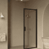 Kääntyvä suihkuovi Hietakari Bläk 732 New York, musta kehys, savulasi
