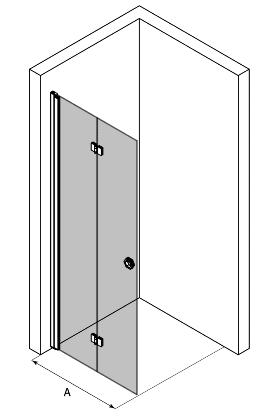 Taittuva suihkuseinä Hietakari Forma 303 – 3