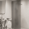 Taittuva suihkuseinä Hietakari Forma 303, alumiinikehys, harmaa satiinilasi