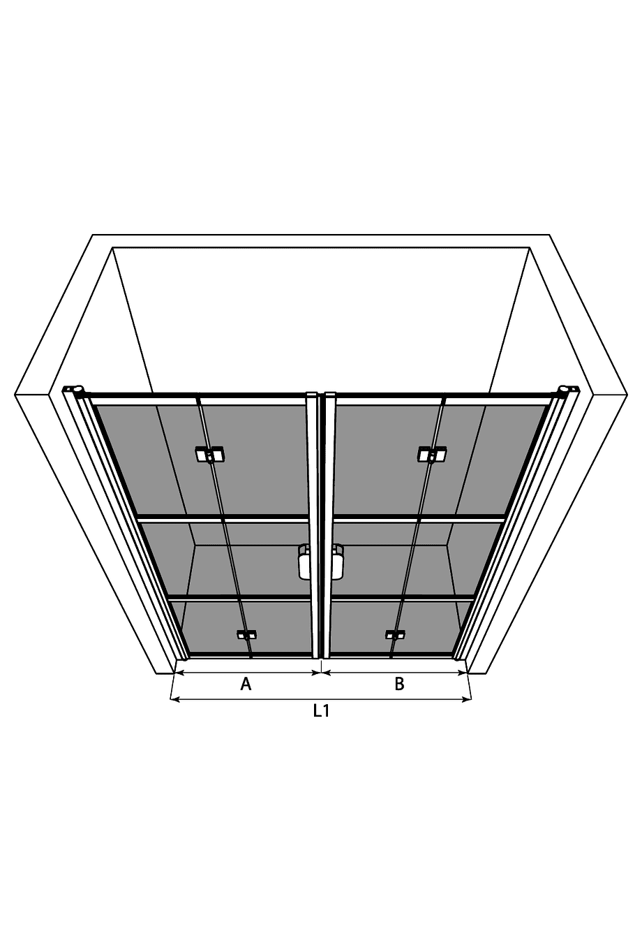 Tilanjakaja Hietakari Bläk 837 Tokyo – 3D-piirros Tilanjakaja Hietakari Bläk 837 Tokyo – 3D-piirros